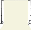 GFCC 10FTx10FT Ivory Backdrop Background for Photography Photoshoot | Non-Reflective, Polyester Curtain, Easy Hang, Multipurpose Screen for Studio Photo Booth, Video Recording, Portrait, Party by GFCC