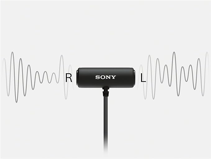 Sony Compact Stereo Lavalier Microphone ECMLV1,Black, Small | Small - Image 6