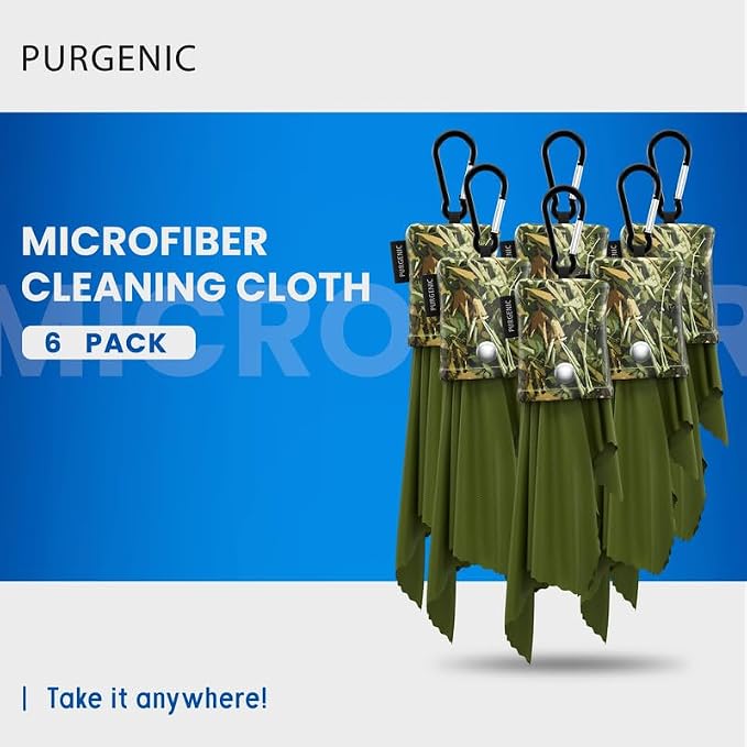 Microfiber Cloth & Glasses Wipes (6 Pack) Lens & Glasses Cleaning Cloth - Eye Glass Clean Cloths - Eyeglass Cleaning Cloth - Glass Cleaning Cloth - Camera Lenses & Gadget Delicate Screens - H-Green - Image 2