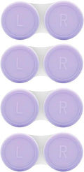 Vastsoon 4 Pack Contact Lens Case, Contact Solution Soaking Case Replacement Kit for Travel, Daily Use (Purple) by Vastsoon