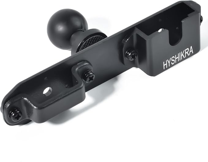 Universal Walkie Talkie Mount Holder with 25mm 1 Inch Ball Base, Heavy Duty Design for Handheld Transceiver, CB Mic and Speaker Microphone Compatible with RAM Mounts B Size Double Socket Arm by HYSHIKRA