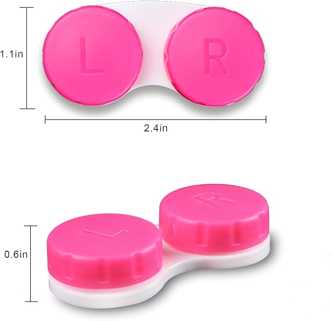 Aoutrow 16 Pack Contact Lens Case Box, Colorful Bulk Box Holder Container, Contact Lens Case Set,Portable, Travel-Friendly - Image 2