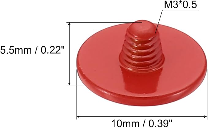 PATIKIL Camera Shutter Button, 3 Pack Soft Shutter Release Button Pure Copper Camera Button Convex Suitable for Nikon for Fujifilm for Leica DSLR/SLR Camera, Red - Image 2