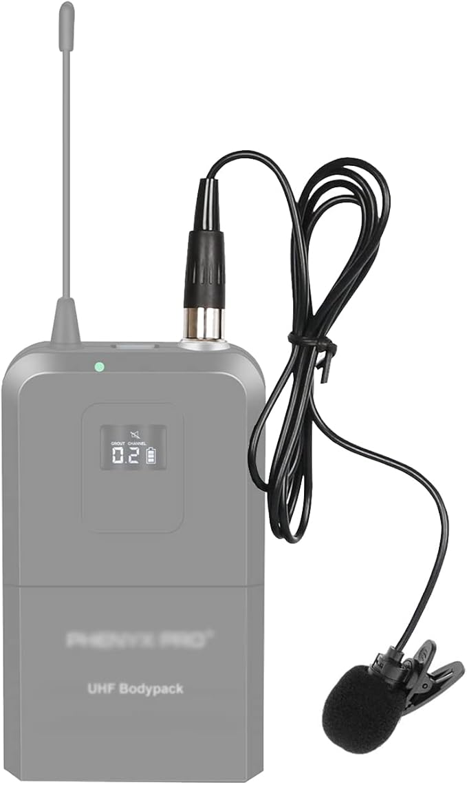 Lavalier Lapel Microphone with Mini XLR Jack, Hand-Free Clip-on Lapel Mic Compatible with Wireless Mic System UHF bodypacks Voice Amplifier - Image 2