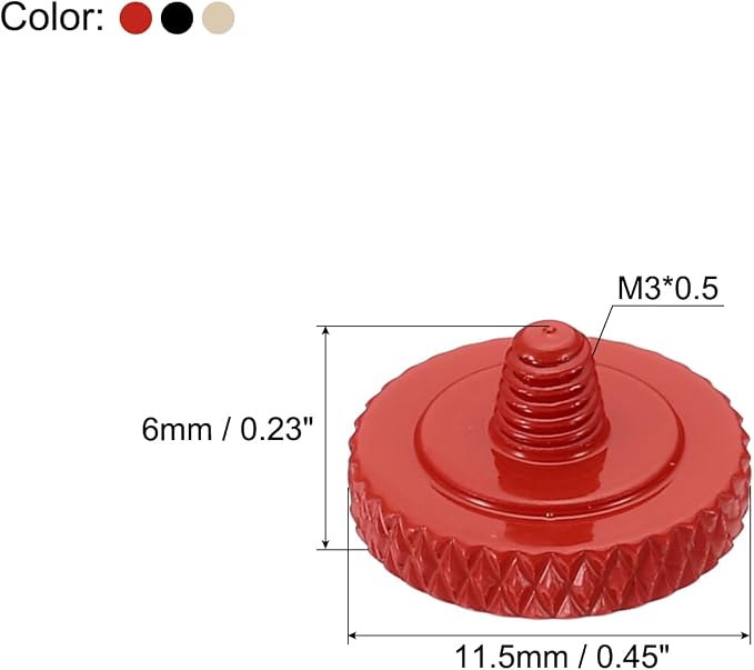 PATIKIL Camera Shutter Button, 3 Pack Soft Shutter Release Button Pure Copper Camera Button Knurled Suitable for Nikon for Fujifilm for Leica DSLR/SLR Camera, Red Matte Golden Black - Image 2