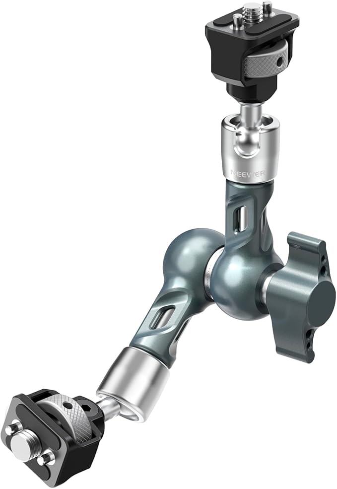 NEEWER 7" Articulating Magic Arm, Camera Monitor Mount Ball Heads Anti Twist Pins 1/4" 3/8" Screws for DSLR Action Camera Webcam Video Light Compatible with SmallRig Cage Rig, Max Load 6.6 lbs, UA082 by Neewer