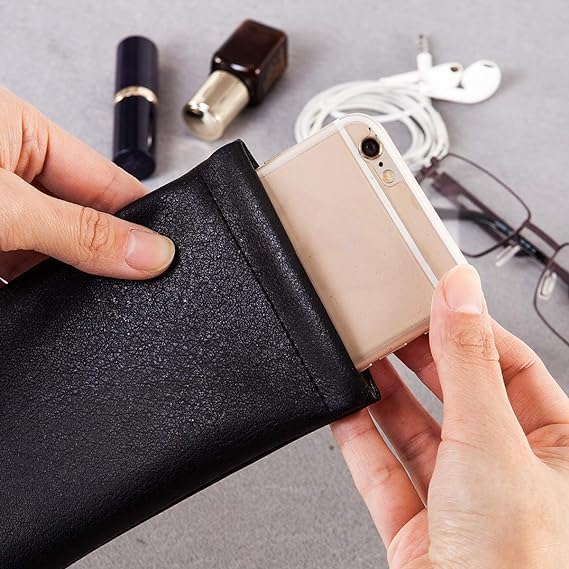 TRIUMPH VISION Eyeglass Case Glasses Case Soft Sunglass Pouch Sleeve 3 Pack | Slim Lightweight Alternative to Bulky Case, Leather Lined Protect Lens, Squeeze Easy to Use, Stylish Portable for Daily Use - Image 7