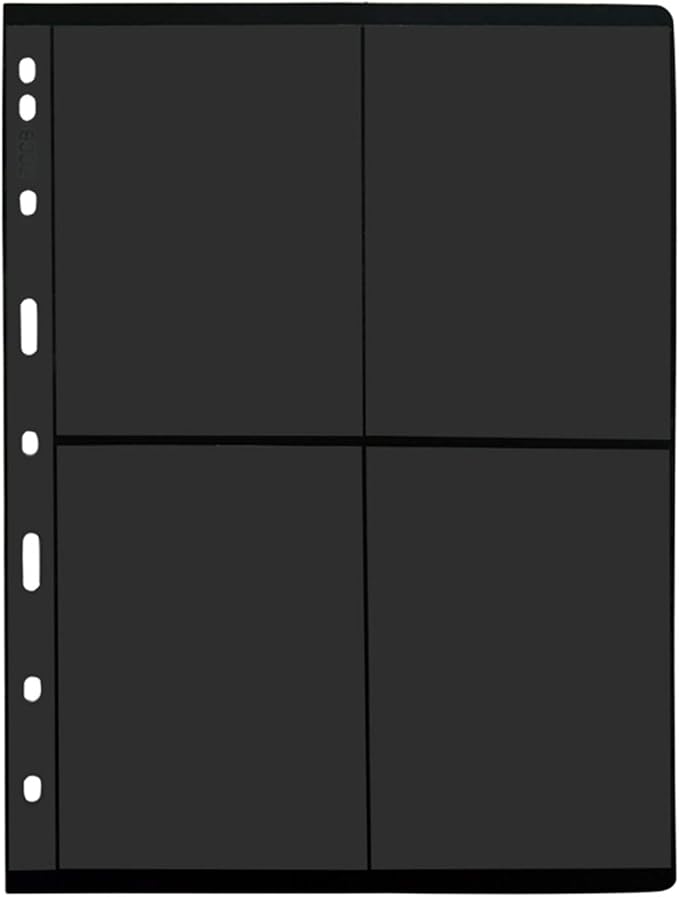 MUDOR Stamp Pages for Stamp Collection Album Binder Book, 10 Sheet 4 Grids | Stamp Sleeves 4 Pocket for Collectors ,Stamp Collecting Sheets Supplies,Professional Pack - Image 2