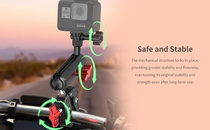 Camera Magic Clamp Mount with 1/4"-20 Screw | Versatile clamp mounts action cameras and lights on desks, bikes, umbrellas and studio stands. - Image 9