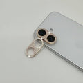2 Pack Glitter Camera Lens Cover Protector for iPhone 17，Metal Bling Diamond Camera Lens Cover Sticker Protector(for iPhone 17-Rose gold) by GSRYPC