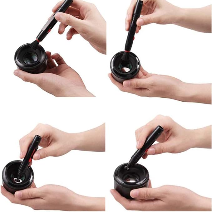 Camera Cleaning Kit, Electronics Cleaning Tools & Accessories Include Air Blower Pump, Lens Cleaner Pen and Dust Blower Cleaner with Brush for DSLR VCR DC Camera Lenses Telescope Filters Cleaning - Image 5