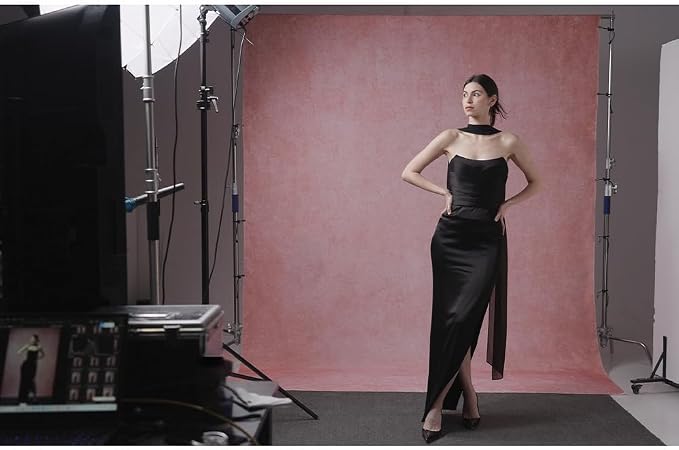 UrcTepics 5×7 ft Pink Fabric Photo Backdrops, Classic Abstract Texture Backdrop for Headshots and Portraits, Vintage Photography Background for Studio and Events. - Image 6