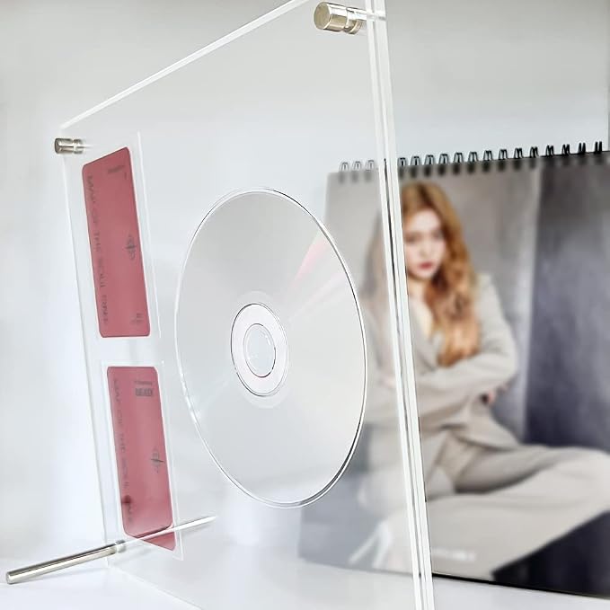 Photocard and CD Holder Stand, Acrylic Ablum Standing Display, 66 x 91 mm Card Cares Ultra Clear Trading Cases Protectors for Kpop Photocard Baseball Basketball Card Display (1CD+2Cards) | Clear Album Standing Display, 66 x 91 mm Trading Cases, Kpop Ph... - Image 6