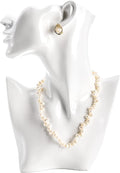 SOUJOY Jewelry Mannequin Display, Resin Display Stand Bust, Boutique Earring Holder Organizer for Show Jewelry, Necklace, Earrings, Rings, White by SOUJOY
