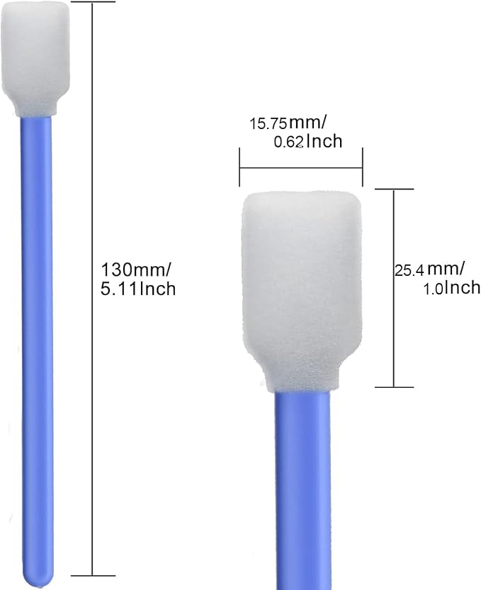 5.11'' Foam Swabs, DTF Cleaning Swabs (200 Count, Blue) | Anti-static, lint-free cleaning swabs, suitable for printers, webcams, camera lenses, and various optical devices - Image 5