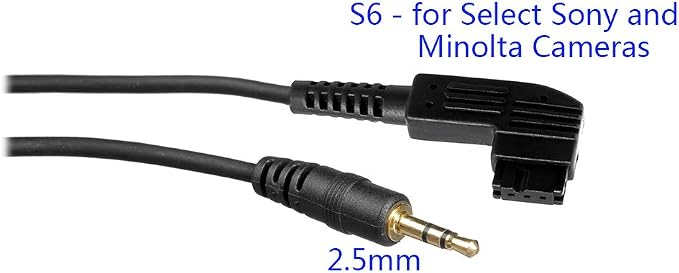 PHOLSY 2.5mm S6 Off-Camera Remote Cable for Sony | Compatible with Sony a77M2, a99M2, a99, a77, a67, a65, a57, a900, a850, a700, a580, a560, a550, a500, a450, a300, RM-L1AM - Image 2