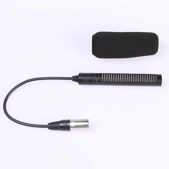 FocusFoto Professional Handheld Shotgun DV Interview Mic Microphone for Video DSLR Camera Camcorder with XLR Cable & Windshield - Image 2