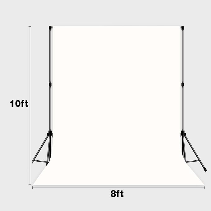 White Photo Backdrop Background Fabric Professional Photography 8x10ft | Seamless Design eliminates Wrinkle Portrait Photography Wedding Dark Theme Decorations - Image 8