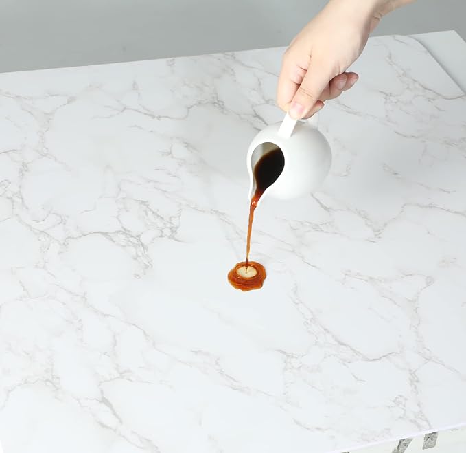 2 PCS Boards Photo Backdrop 2 Marbles Texture for Flat Lay, Food Photography Background 24x24 Inch, BEIYANG (Marble+Marble) … - Image 7