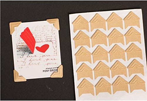 360 Count Self-Adhesive Acid Free Photo Corners Scrapbooks Memory Books(Kraft) - Image 2