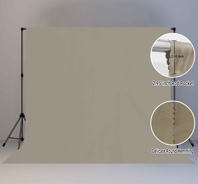Grey Photography Backdrop for Photoshoot, Fabric 10x10ft | Polyester Studio Photo Backgrounds, Non Reflective, Easy to Hang, for Portrait Shoot, Product, Party Decor, Video Creation - Image 2