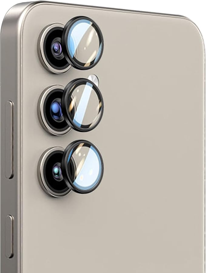 Camera Lens Protector for Samsung Galaxy A54, Black | AR+AF, 9H Tempered Glass, Individual Metal Ring, Anti Glare, Fall Protection, Camera Screen Cover by TENOC