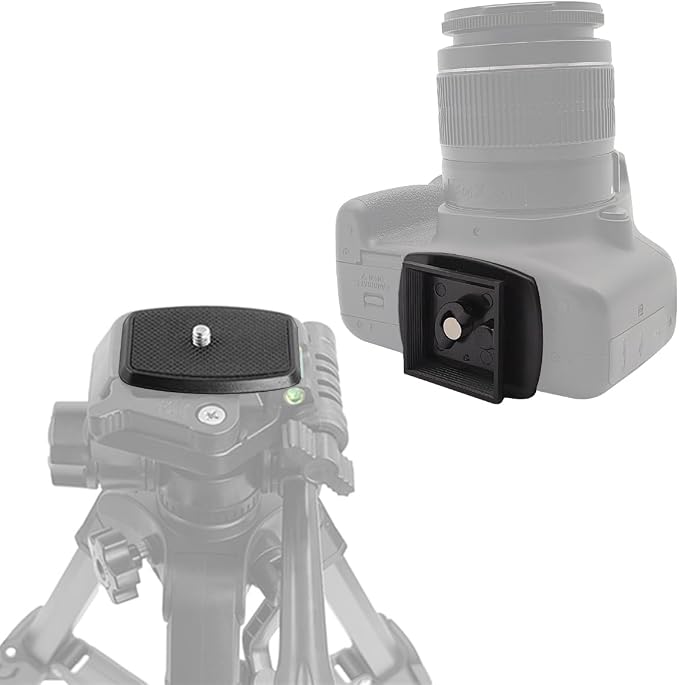 2 Pcs 42mm Tripod Quick Release Plate Camera Mounting Adapter Parts Replacement, QR Plate Replacement for Promaster 6100 6160 Hakuba S-4500 Velbon Sherpa Tripod Mount 1 5/8 - Image 4