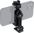 Metal Phone Tripod Mount with Rotatable Cold Shoe for Microphone Mount, Compatible with iPhone & Android, Universal Tripod Adapter for Vlogging, Cell Phone Holder, Youtube, Video Creators Rig by ARNARKOK