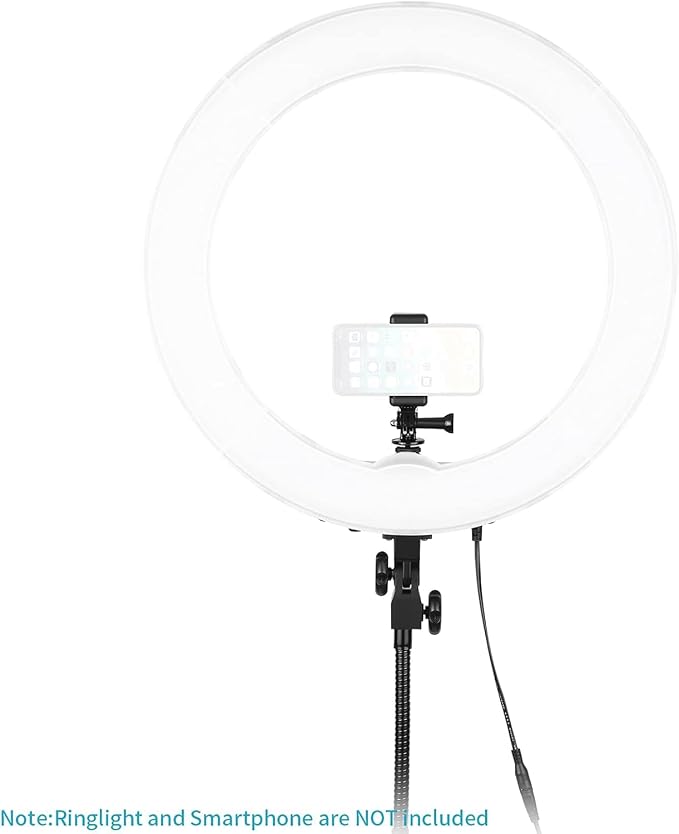 NEEWER Phone Holder/Hot Shoe Mount Adapter Kit Action Camera Mount Compatible with GoPro Hero 12 11 10 9 8 7 6 5 DJI OSMO Action 4 3 2 iPhone 15 Pro Max 14 13 Pro Samsung S23 for DSLRs Ring Light - Image 5