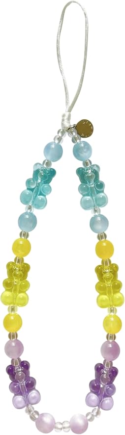 Drawwind Phone Charm Beaded Wristlet Strap Universal Cell Phone Lanyard Cute Bracelet Wrist Strap Beaded Chain String Handmade Accessories for Case Camera Bags (Gummy Bear) by Drawwind