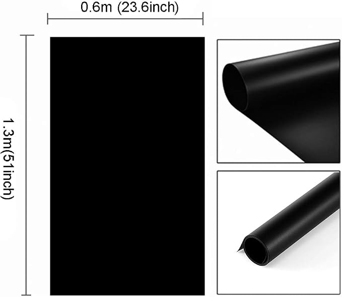 Meking Black PVC Photography Backdrop Matte & Reflective PVC Background | 24x51inches (60x130cm) Dual Side Vinyl Photo Backdrop for Product Video Photography Studio - Image 5