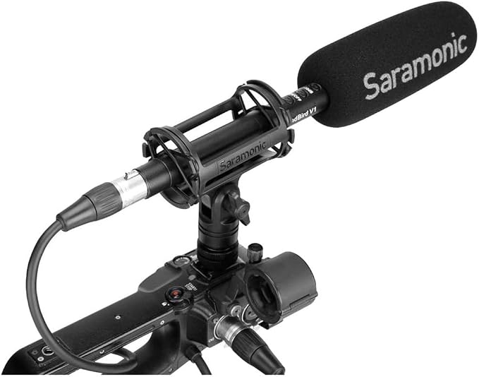 Saramonic SoundBird V1 Professional Supercardioid Shotgun Mic | +48v & AA Power, Shock Mount, Windscreen, Pouch & XLR - Image 6