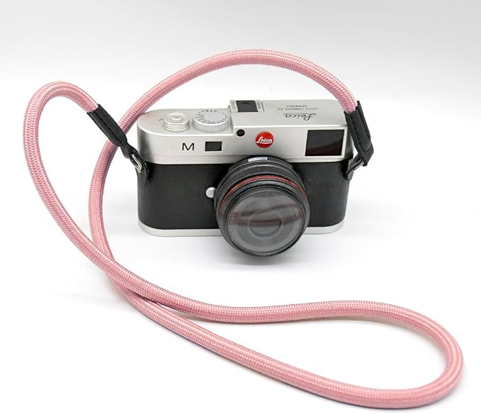 Camera Strap Vintage 100cm Nylon Climbing Rope Camera Neck Shoulder Strap for Micro Single and DSLR Camera(Rose Gold) - Image 3
