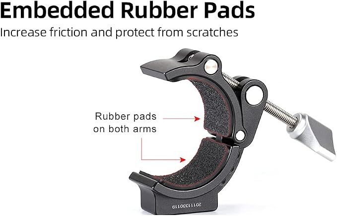 SunwayFoto Titan Tube Clamp CC-01 Accessory/Magic Arm Mount w 1/4" & 3/8" Sockets Ideal for 32mm & 36mm Legs - Image 5