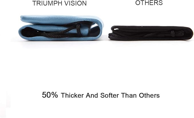TRIUMPH VISION Glasses Case Soft Eyeglass Case Sunglass Pouch Cloth 3 Pack | Thick Microfiber Pouch Drawstring Pouch Eye Glass Bag Sunglasses Sleeve Storage, Lens Protection Cover,Cleaning Lens Screen - Image 2