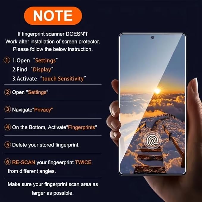 XDesign [3+2 Pack Galaxy S26 Ultra Screen Protector, 9H Tempered Glass Scratch Resistant, Ultrasonic Fingerprint Support, For Samsung Galaxy S26 Ultra 5G 6.8 Inch Glass Screen Protector - Image 4