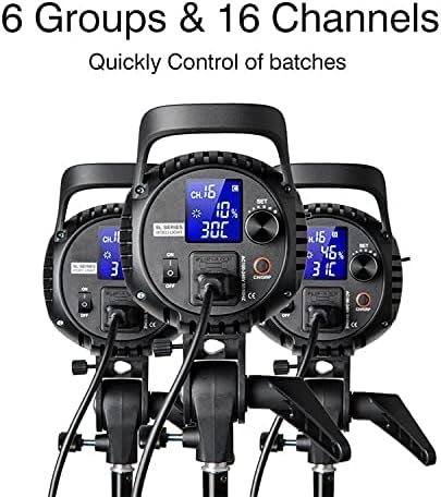 Godox SL-60W SL60W 60W Daylight LED Video Light | 5600K Daylight, CRI 95+, Bowens Mount Adjustable Brightness and 433MHz Wireless Grouping for Video Weddings - Image 2