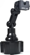 HYS Universal Adjustable Angle Car Cup Holder for Handheld CB Radio/Scanner/Shoulder Speaker Microphone, HT/Mobile CB Remote Speaker mic/Ham CB Radio W/Round Knob/Belt Clip Holder Mount by HYS