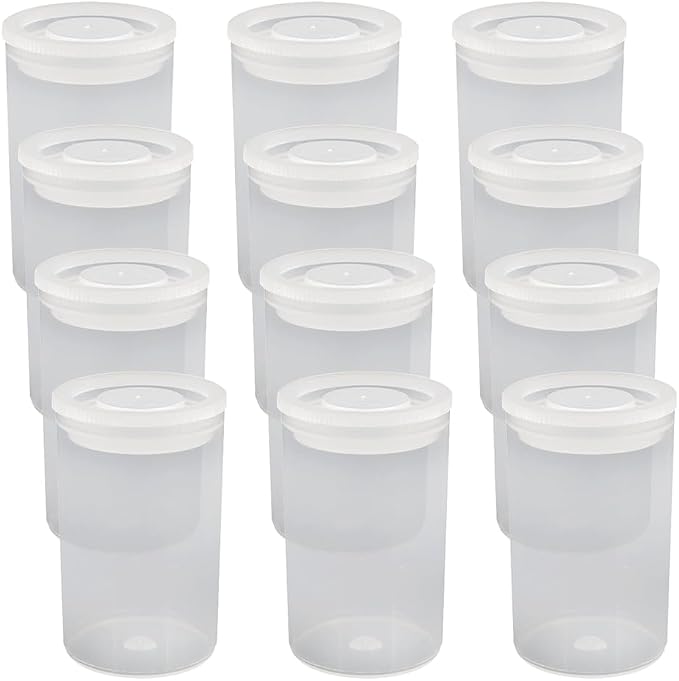 12 Pcs Clear Plastic Film Canisters Small Film Storage Case Tube Camera Film Holder Fish Hook Containers Bead Organizer Containers Small Accessories Storage Containers by UUYYEO