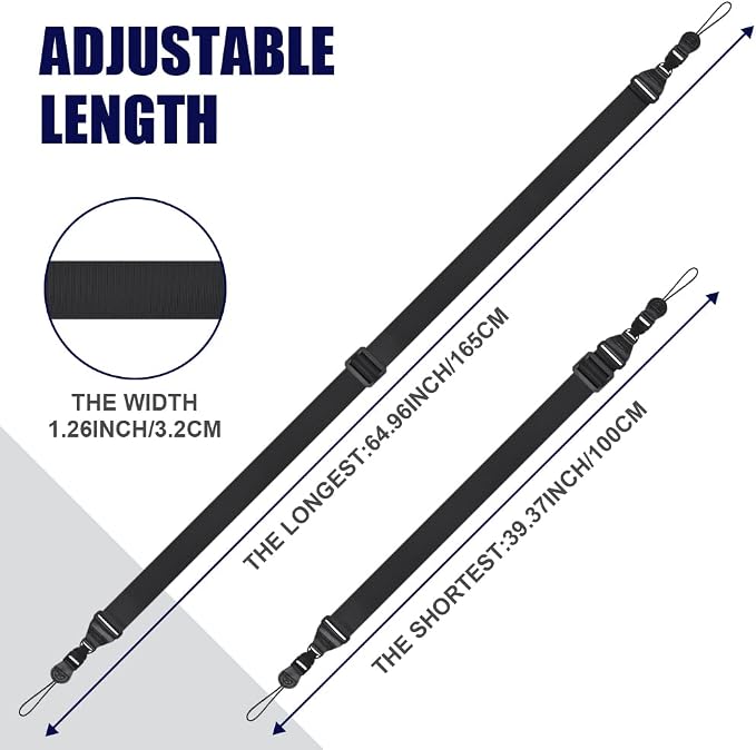 1 PACK Adjustable Shoulder Strap, Durable Nylon Neck Portable Lanyard, Suitable for iPad, iPhone, Camera, Binocular, Crossbody Laptop, Luggage Bag - Image 2