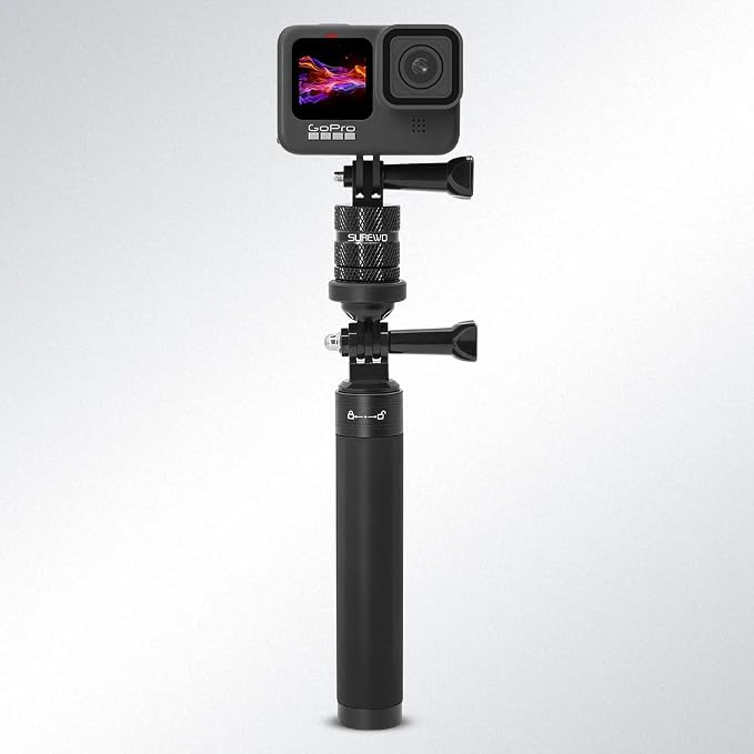 Aluminum 1/4 inch 20 Camera Tripod Adapter Mount, 360° Rotation 1/4"-20 Aluminum Tripod Adapter Mount Compatible with GoPro Hero 13/12/11/10, DJI Action 6/5 Pro/4, Xiaoyi and More Standard - Image 5