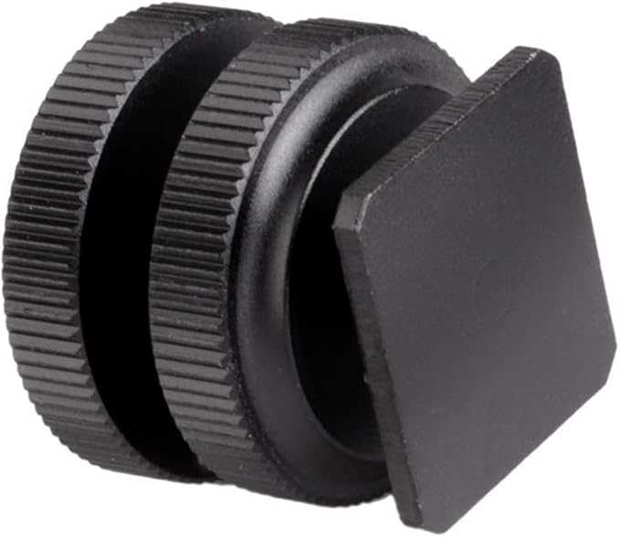 (2 Packs) Fotasy Hot Shoe to 1/4 Adapter, Camera Hot Shoe Mount Adapter, Flash Shoe to 1/4"-20 Male Post Adapter with Locking Disk - Image 4