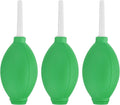 PATIKIL Soft Tip Air Blower Dust Blaster, 3 Pcs Rubber Bulb Air Pump Dust Blower Cleaner Cameras Lens Cleaning Tool with Long Nozzle for Camera Lens Computer Keyboard, Green/White by PATIKIL
