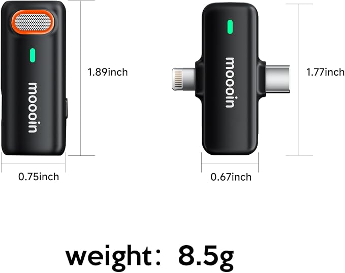 Wireless Lavalier Microphone with AI Noise Reduction & Voice Changer-Plug-and-Play, Mini Portable, Wireless Transmission for iPhone/Android Vlogging, Interviews & Live Streaming - Image 7