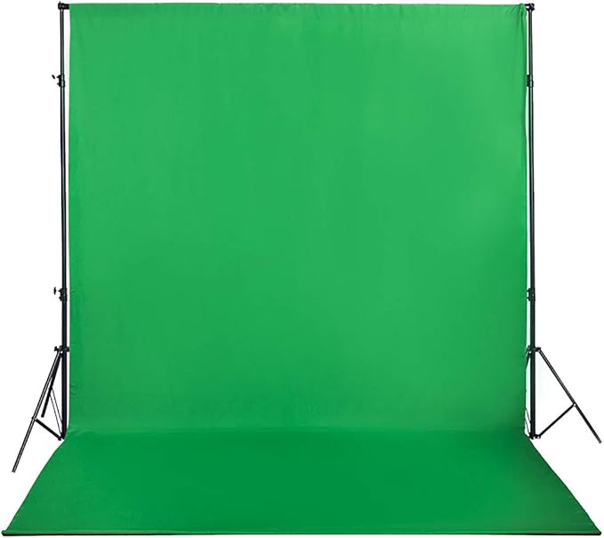 Green Screen Backdrop 6x9ft Photo Backdrop Chromakey Muslin Portrait Green Backdrop for PS Keying/Video Creation/Studio Portrait Shoots by HMTFOTO