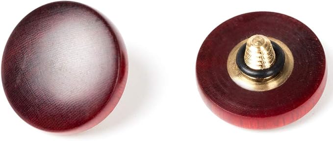 Wood Soft Shutter Release Button | Delicate Camera Shutter Button 12mm Convex Surface Red 1 PCS (Wood Grain Random) by VKO