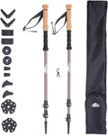 Cascade Mountain Tech Trekking Poles - Carbon Fiber Monopod Walking or Hiking Sticks with with Accessories Mount and Adjustable Quick Locks by CascadeMountainTech