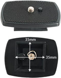 2-Pack Universal Quick Release Plate Set for Velbon Tripods, Compatible with CX-444, CX-888, CX-460, DF-50 - Durable, Easy-to-Use Quick Release System for Efficient Photography (35 * 35mm) by Voganacee