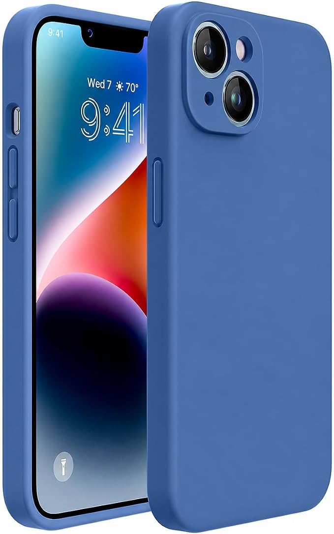Miracase Silicone for iPhone 14 Case, Sky Blue | Soft Anti-Scratch Microfiber Lining, Premium Silicone Cover Shockproof Drop Protection Phone Case for 14 by Miracase