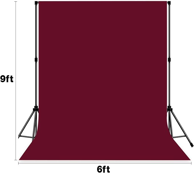 Wine Red Photo Backdrop Professional Photography Background Cloth 6x9ft | Seamless Design eliminates Wrinkle Portrait Photography Wedding Dark Theme Decorations - Image 8